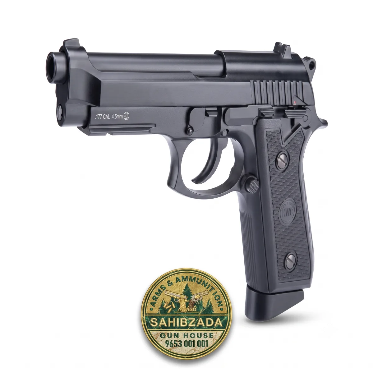 KWC PT92 Swiss Arms Style .177 Cal CO2 BB Air Pistol At Airsoft Gun India